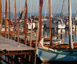 In Jegindø wurde eine Regatta mit kleinen klassichen Boote vorbereitet